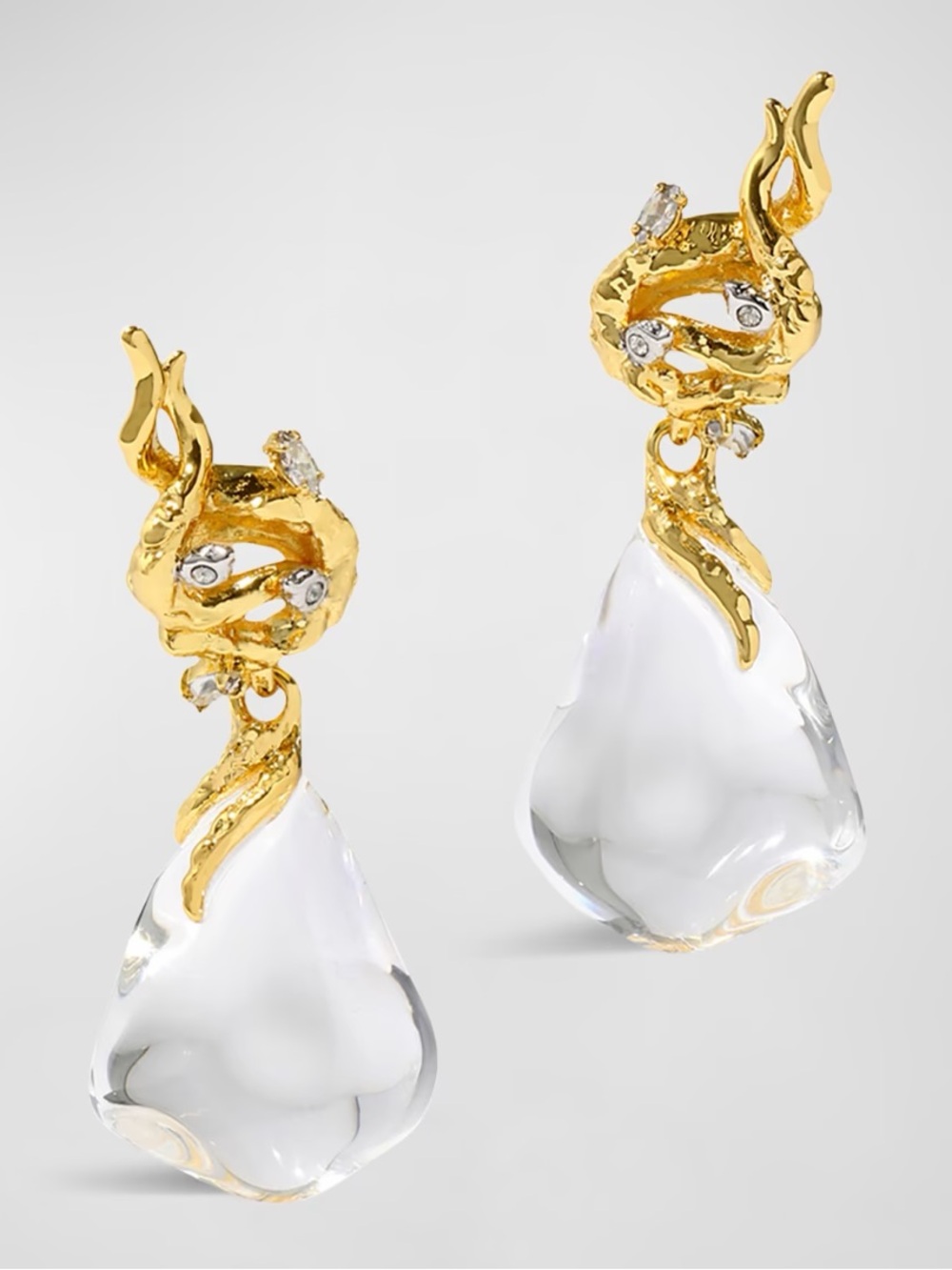 ALEXIS BITTAR Liquid Vine Lucite Small Raindrop Earrings - Picture 5 of 5